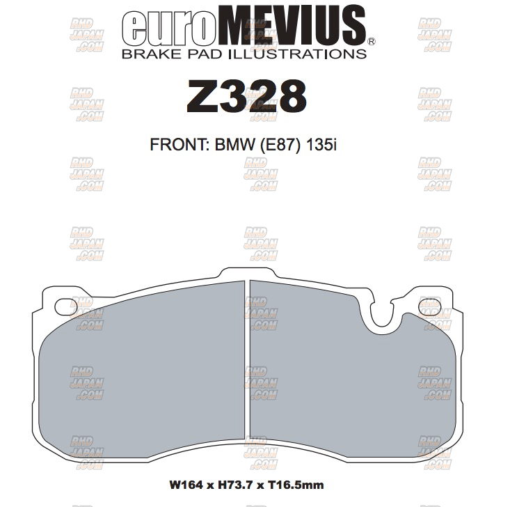 Project μ HC-M1 Z527  M2 M3 M4 Project Mu Front Brake Pads Type HC+ - 1 Series 135i E82 E87 E88 3